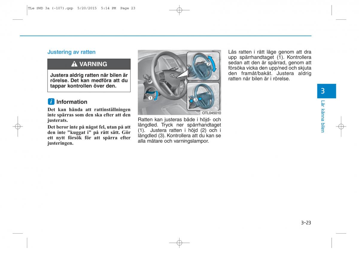 Hyundai Tucson III 3 instruktionsbok / page 125