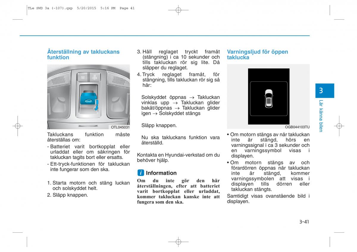 Hyundai Tucson III 3 instruktionsbok / page 143