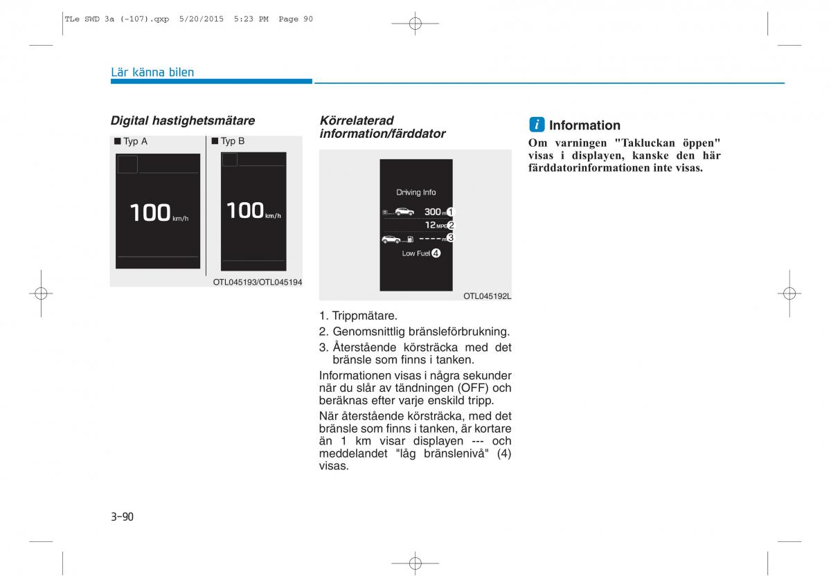 Hyundai Tucson III 3 instruktionsbok / page 192