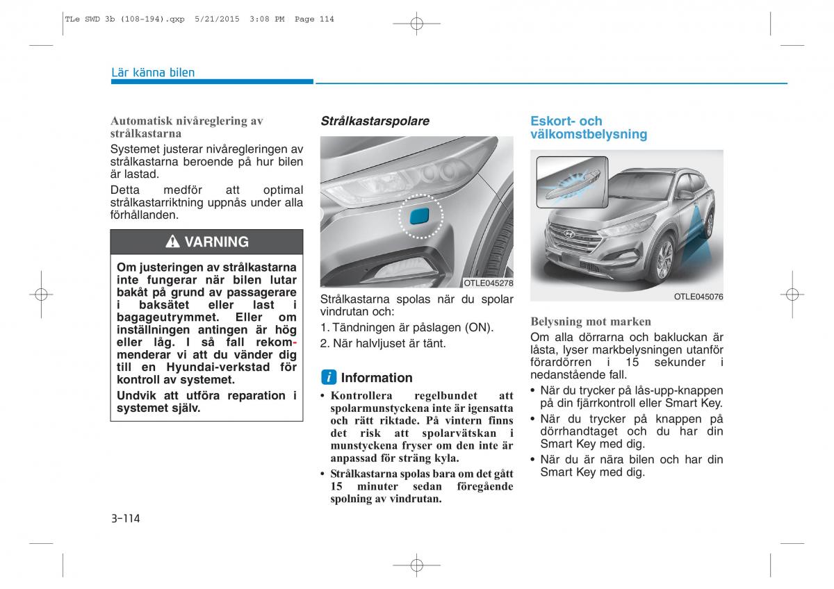 Hyundai Tucson III 3 instruktionsbok / page 216