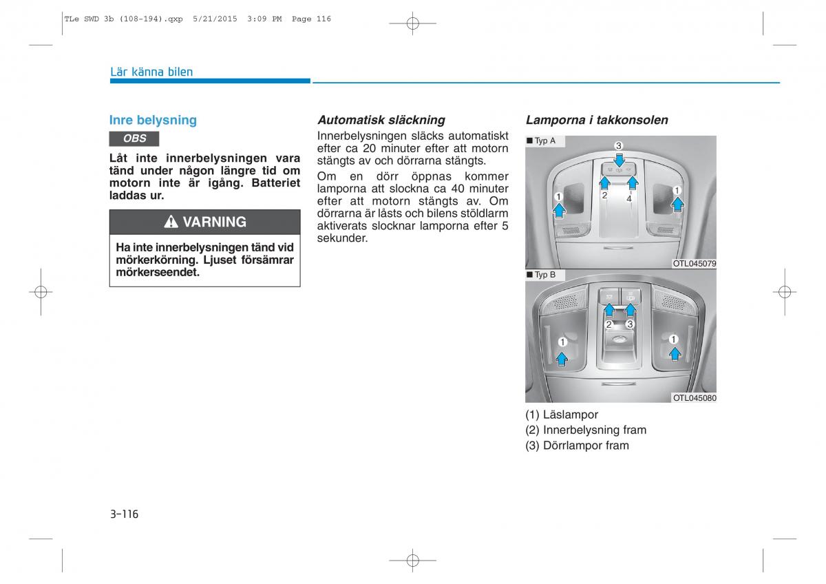 Hyundai Tucson III 3 instruktionsbok / page 218