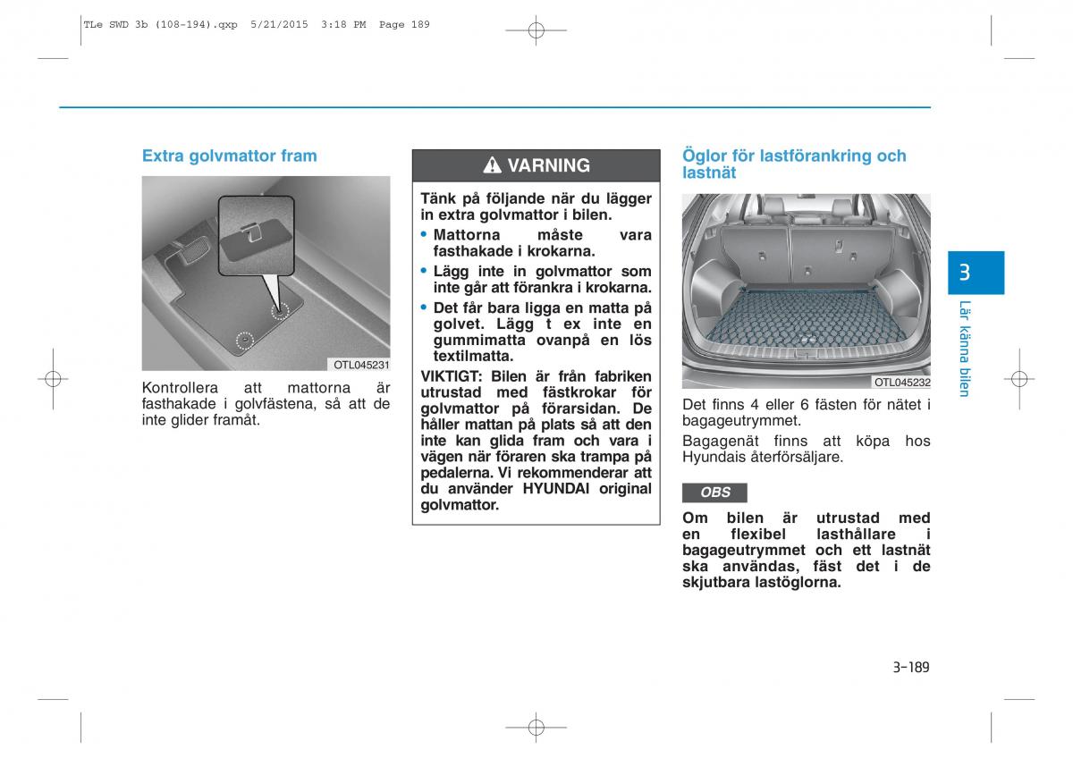 Hyundai Tucson III 3 instruktionsbok / page 291