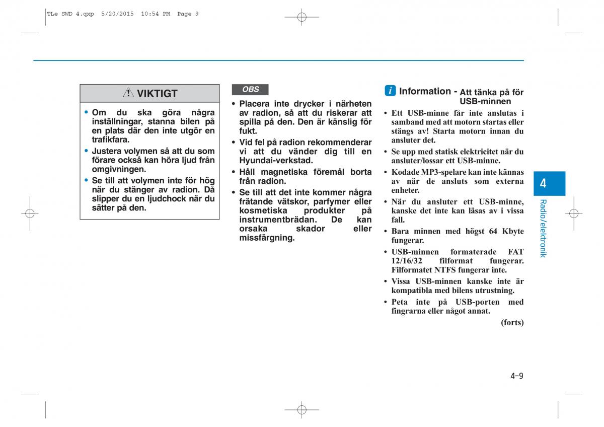 Hyundai Tucson III 3 instruktionsbok / page 305