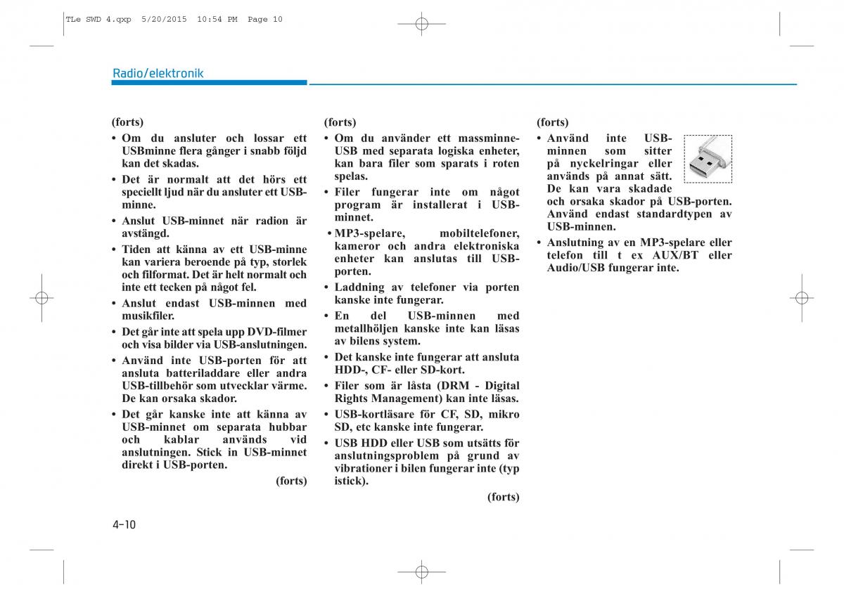 Hyundai Tucson III 3 instruktionsbok / page 306