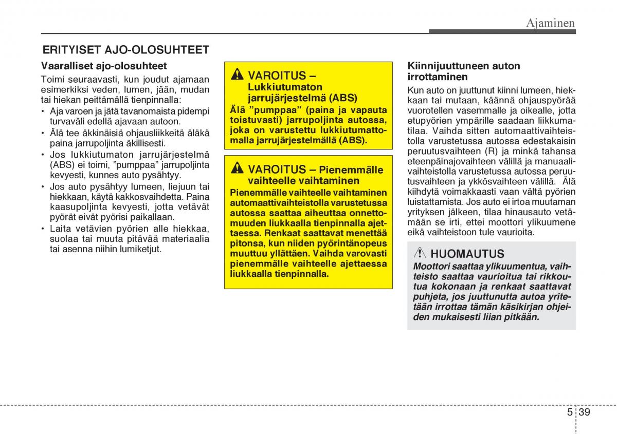 Hyundai Veloster omistajan kasikirja / page 207