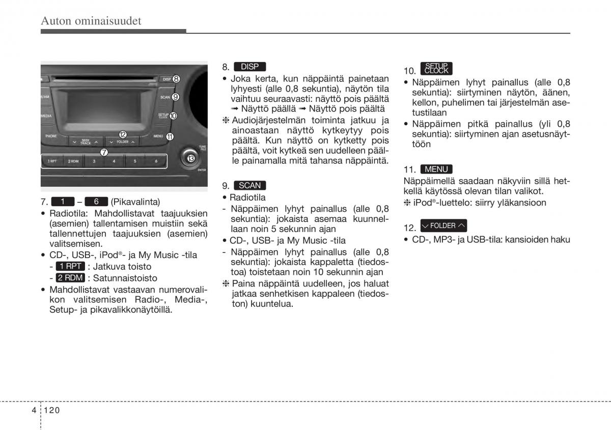 Hyundai i10 II 2 omistajan kasikirja / page 198