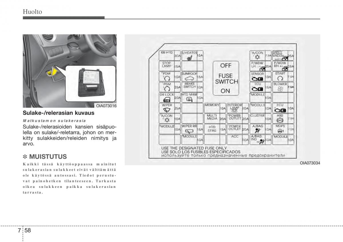 Hyundai i10 II 2 omistajan kasikirja / page 389