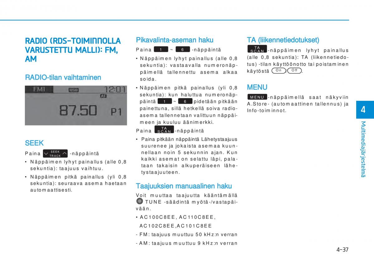 Hyundai i20 II 2 omistajan kasikirja / page 263