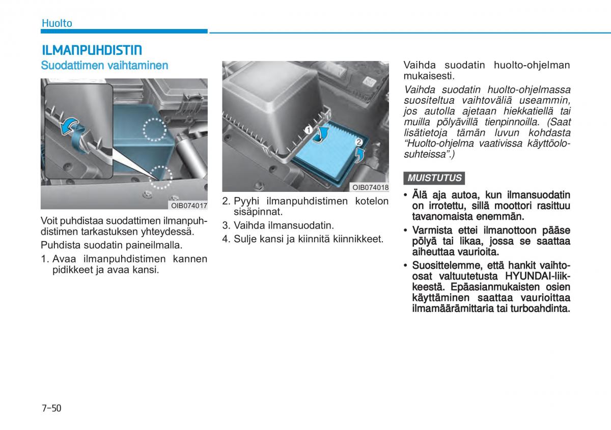 Hyundai i20 II 2 omistajan kasikirja / page 452