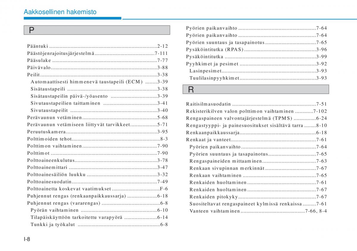 Hyundai i20 II 2 omistajan kasikirja / page 535