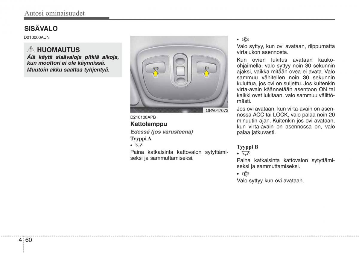 Hyundai i20 I 1 omistajan kasikirja / page 137