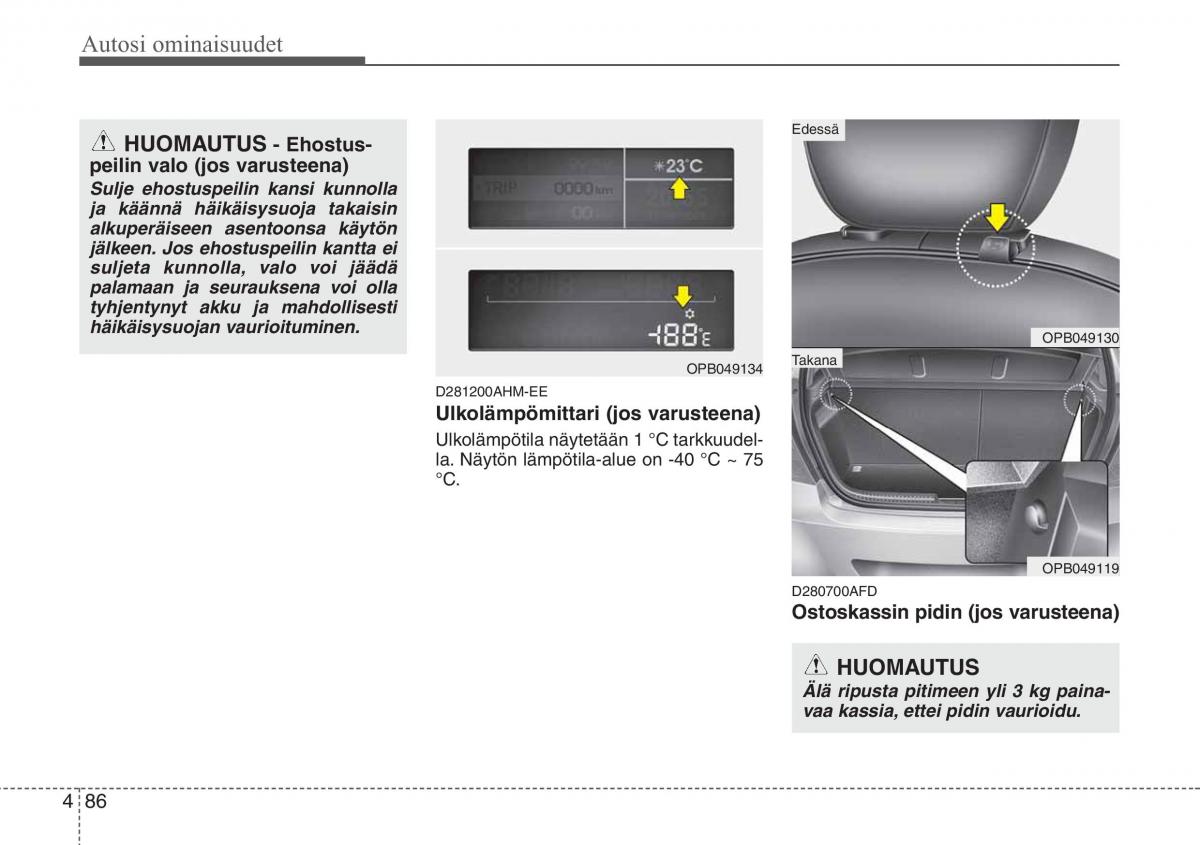 Hyundai i20 I 1 omistajan kasikirja / page 163