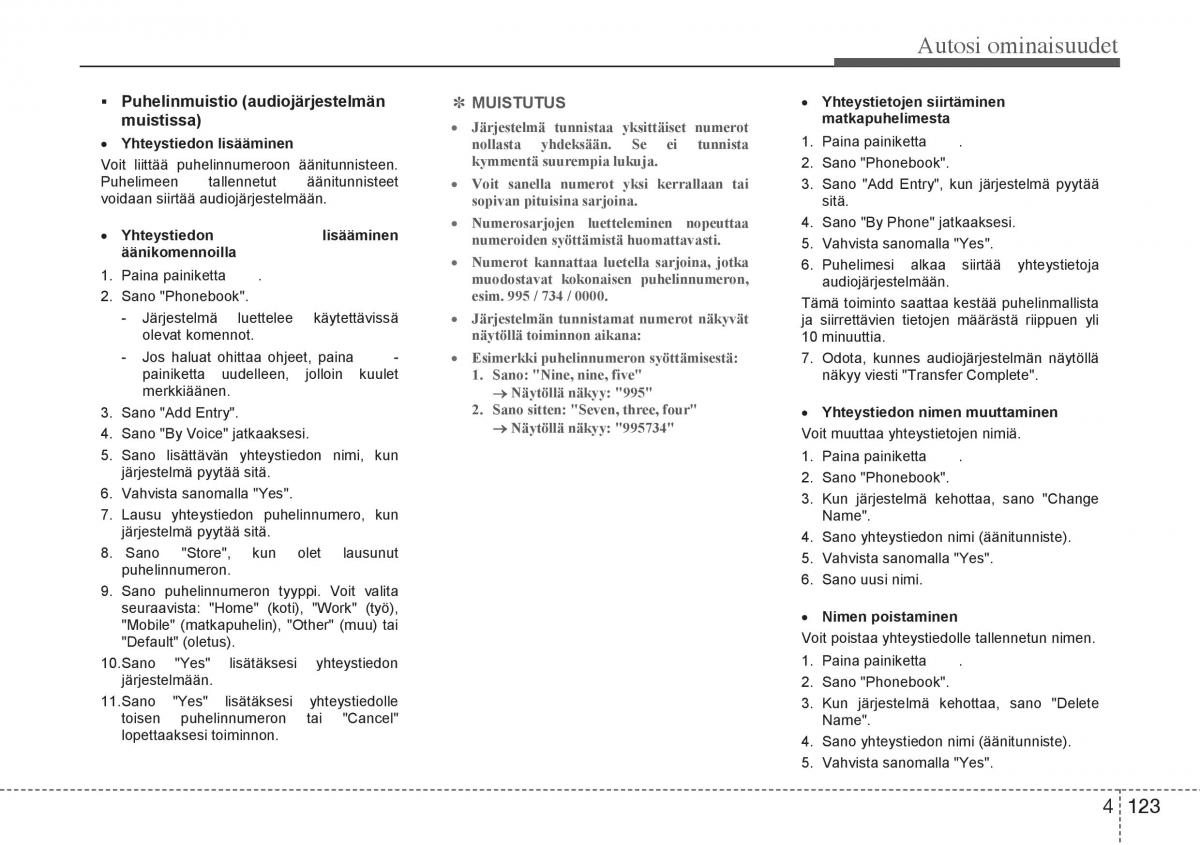 Hyundai i20 I 1 omistajan kasikirja / page 200