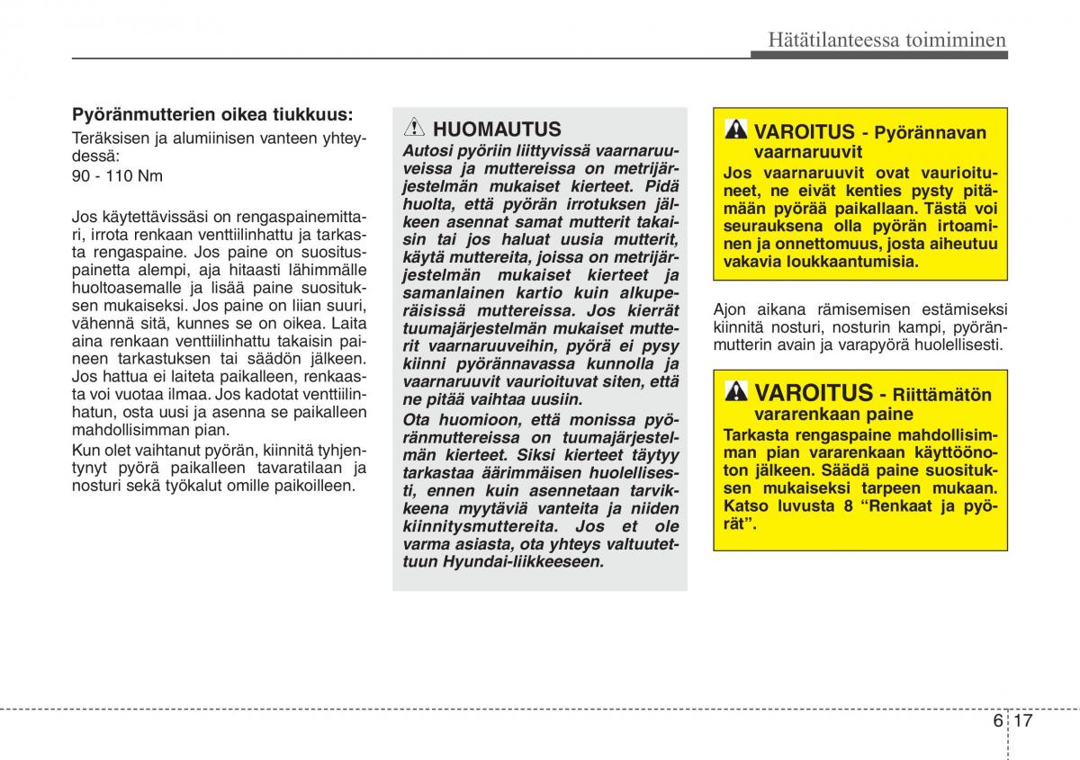 Hyundai i20 I 1 omistajan kasikirja / page 276