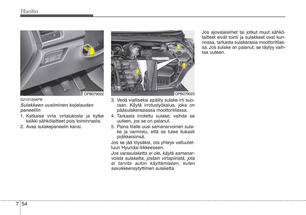 Hyundai i20 I 1 omistajan kasikirja / page 347