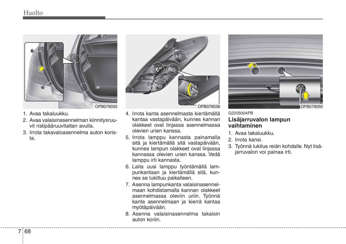 Hyundai i20 I 1 omistajan kasikirja / page 361