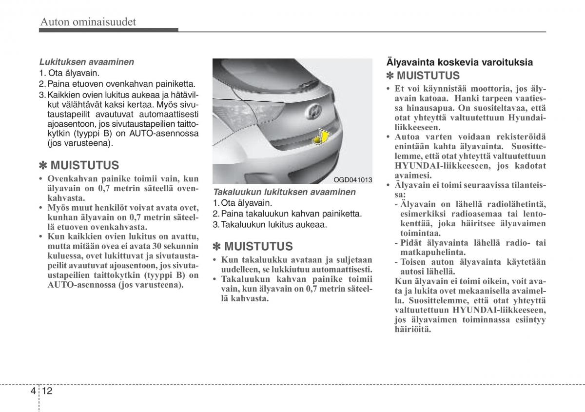 Hyundai i30 II 2 omistajan kasikirja / page 94