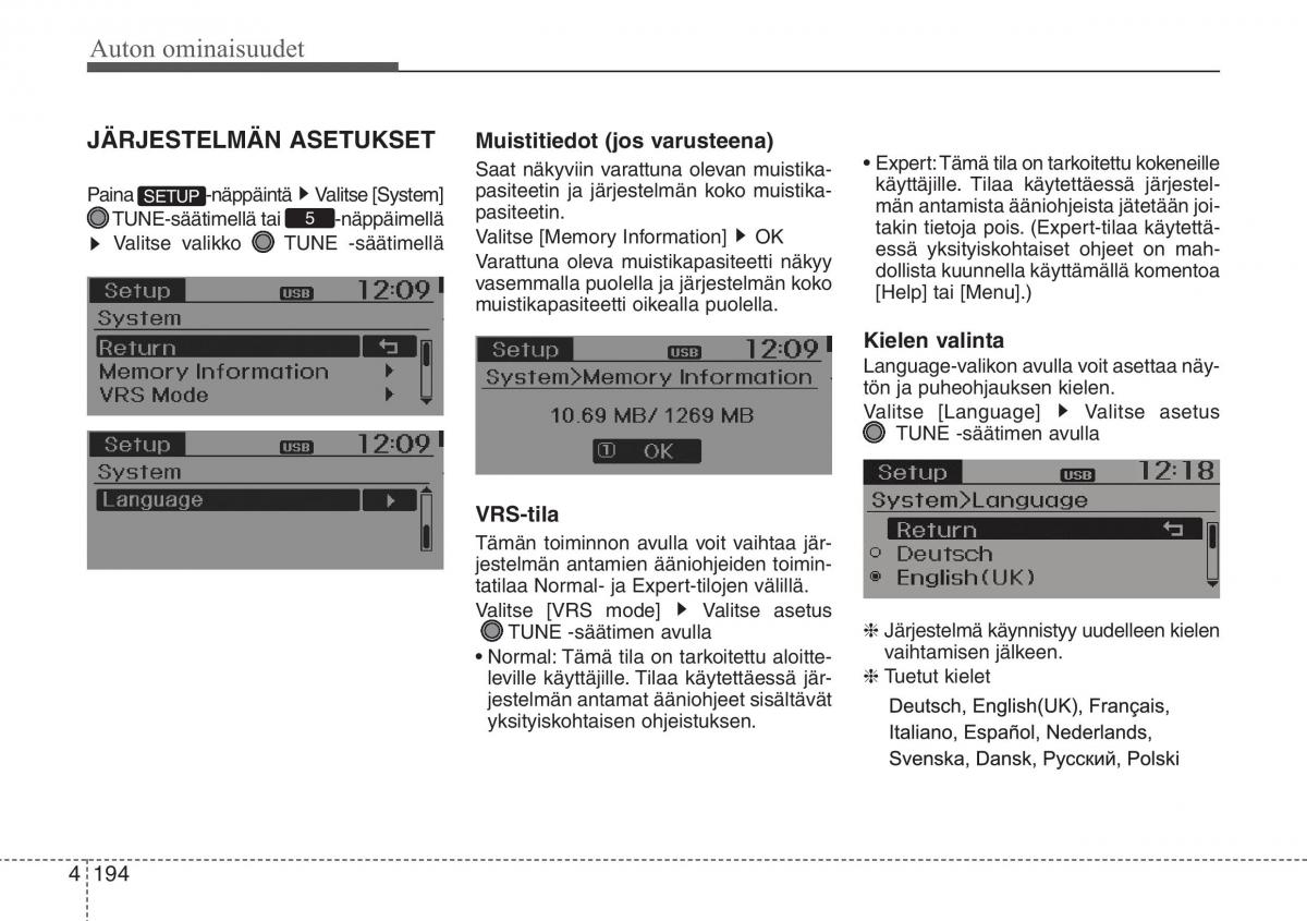 Hyundai i30 II 2 omistajan kasikirja / page 276