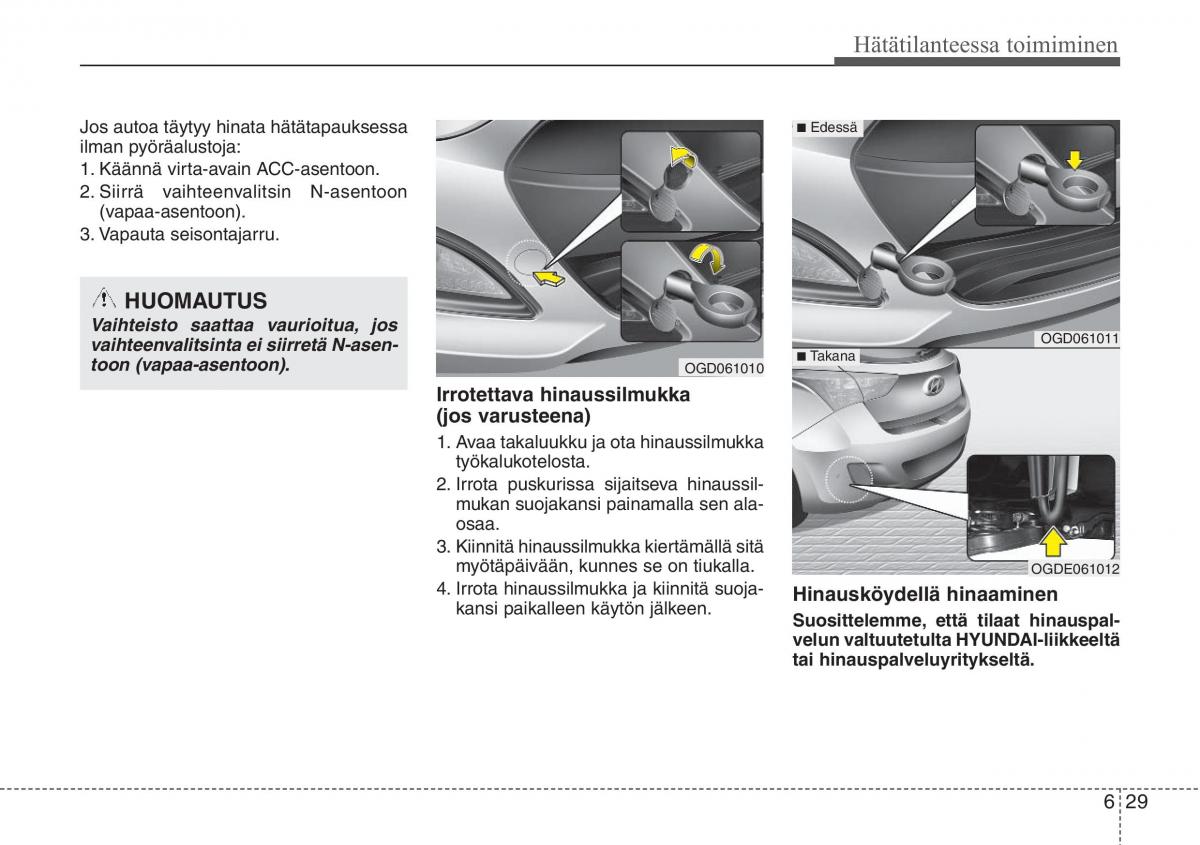 Hyundai i30 II 2 omistajan kasikirja / page 426