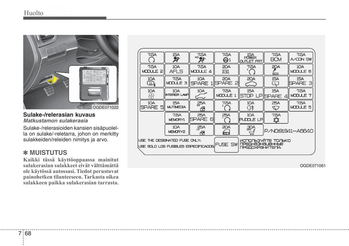 Hyundai i30 II 2 omistajan kasikirja / page 497