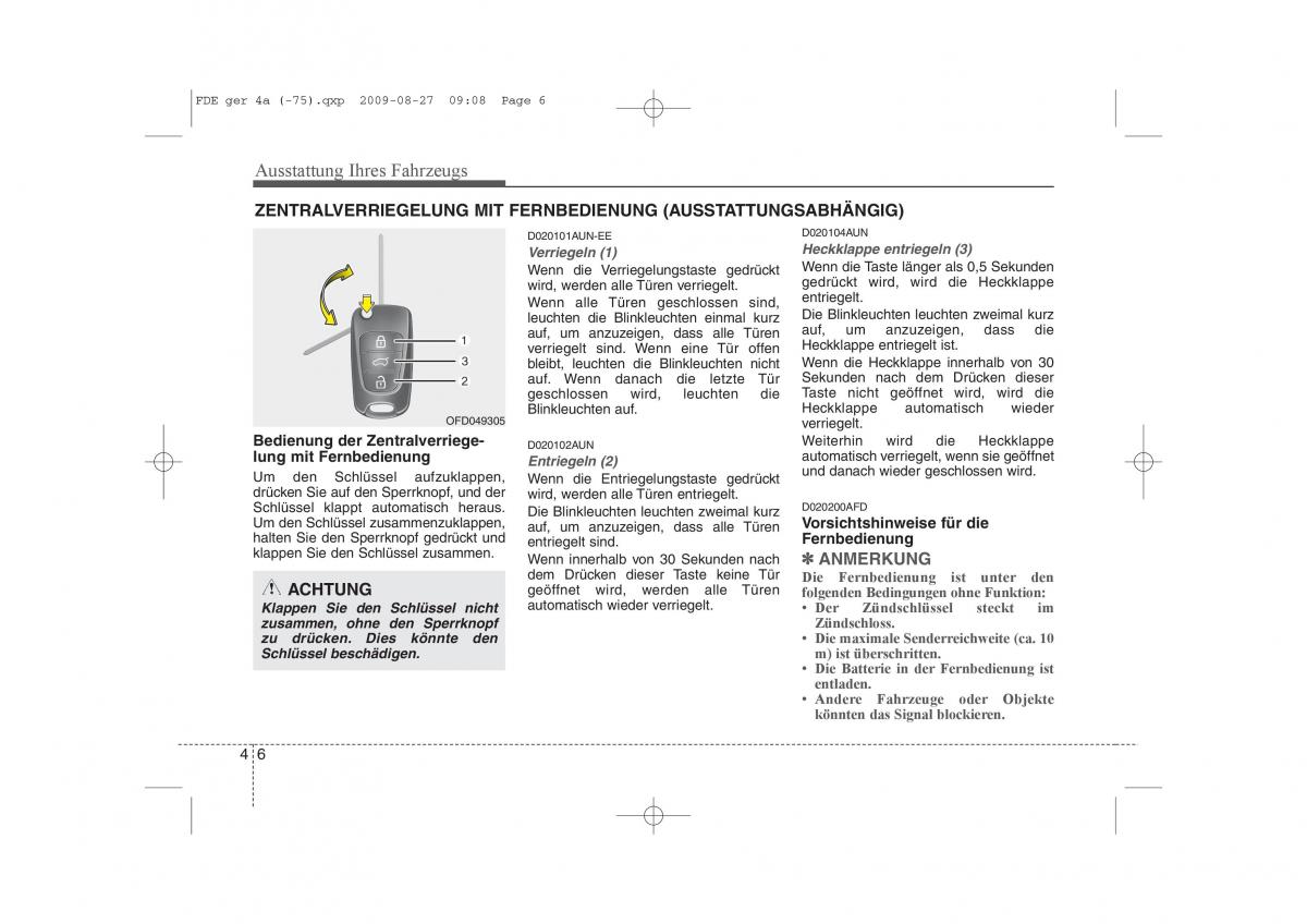 Hyundai i30 I 1 Handbuch / page 88