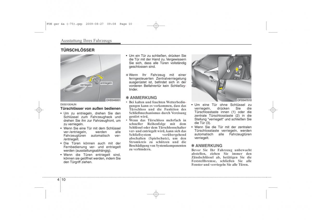 Hyundai i30 I 1 Handbuch / page 92