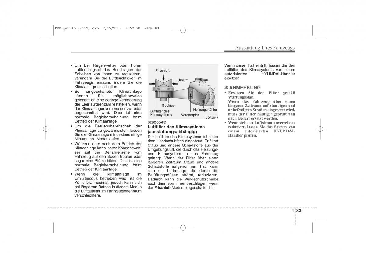 Hyundai i30 I 1 Handbuch / page 165