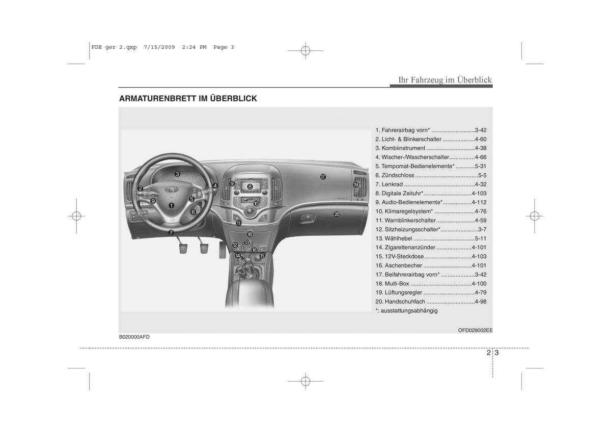 Hyundai i30 I 1 Handbuch / page 17