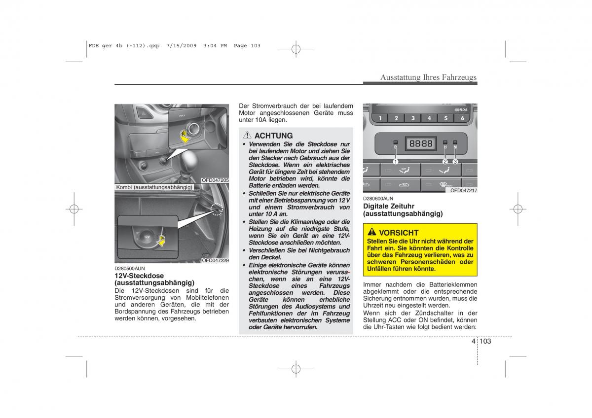 Hyundai i30 I 1 Handbuch / page 185