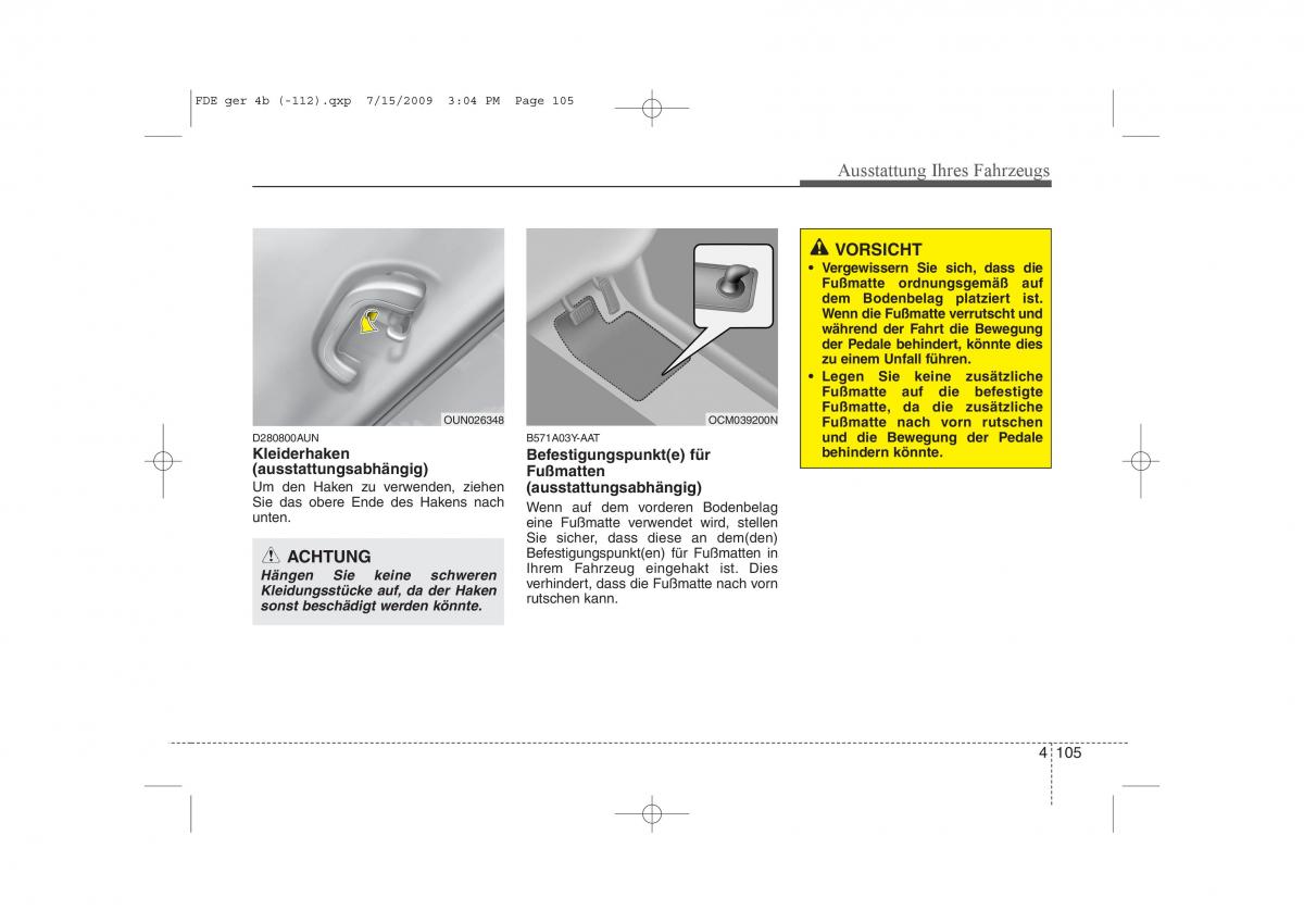 Hyundai i30 I 1 Handbuch / page 187