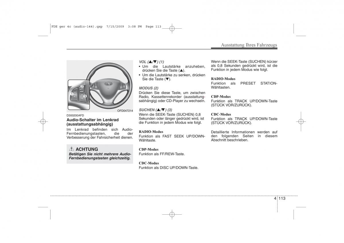 Hyundai i30 I 1 Handbuch / page 195