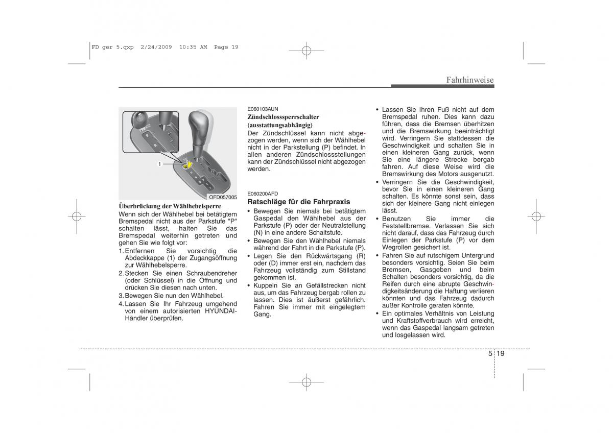 Hyundai i30 I 1 Handbuch / page 245