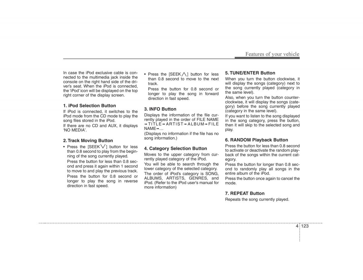 Hyundai i30 I 1 owners manual / page 200