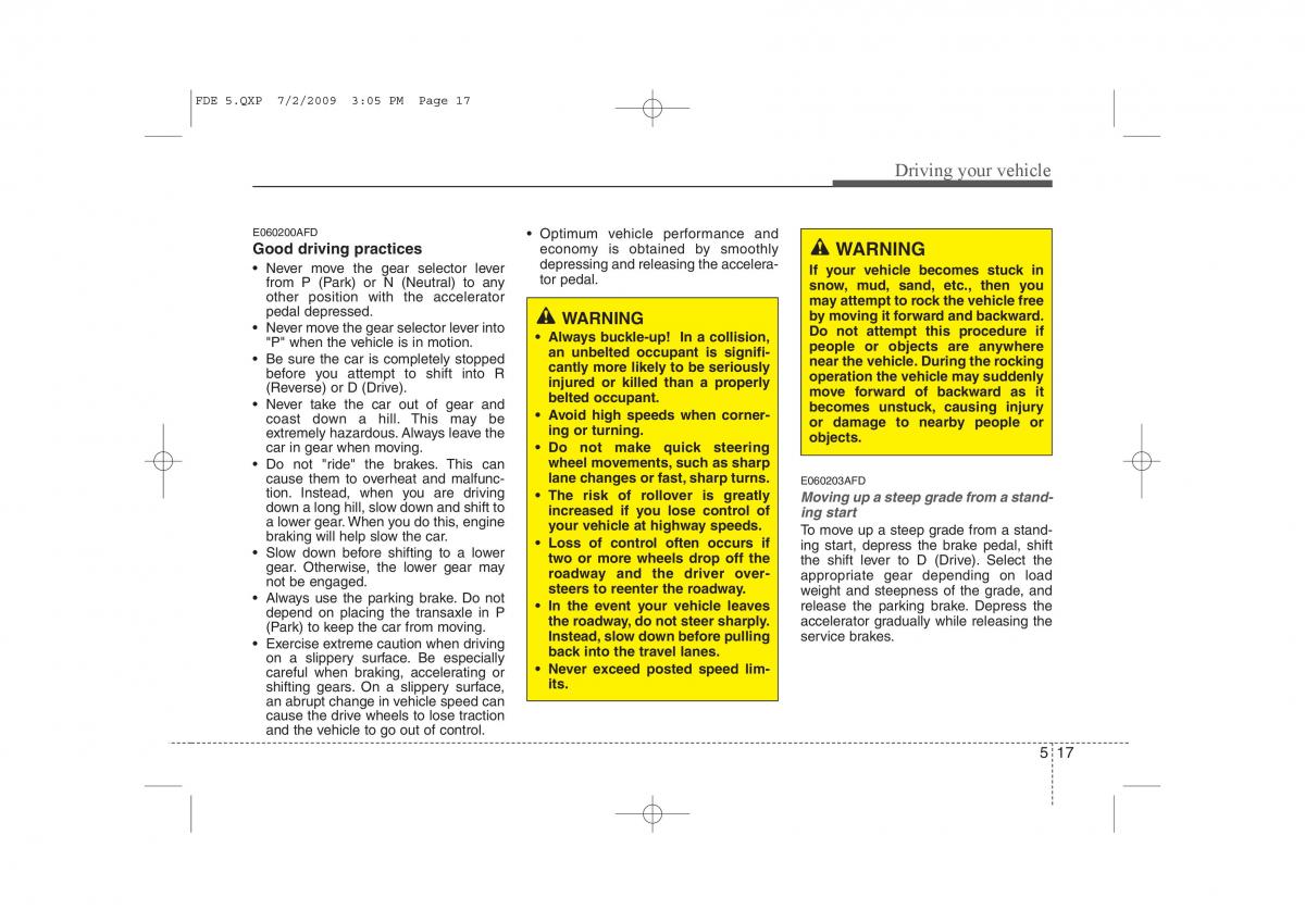 Hyundai i30 I 1 owners manual / page 257