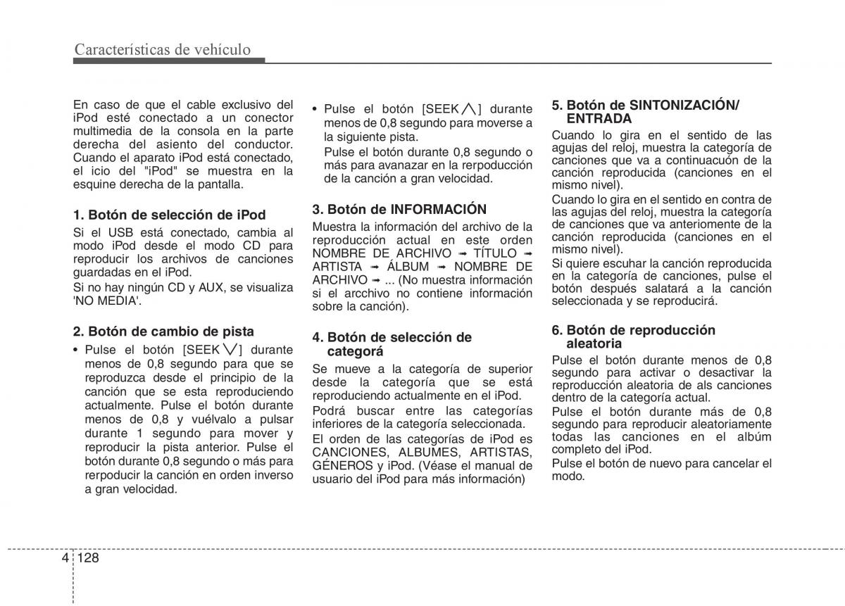 Hyundai i30 I 1 manual del propietario / page 208