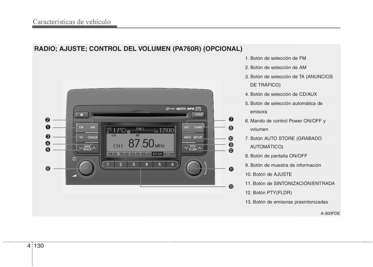 Hyundai i30 I 1 manual del propietario / page 210