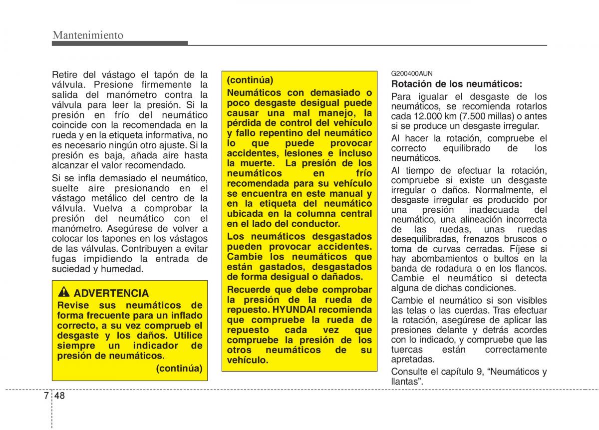 Hyundai i30 I 1 manual del propietario / page 320