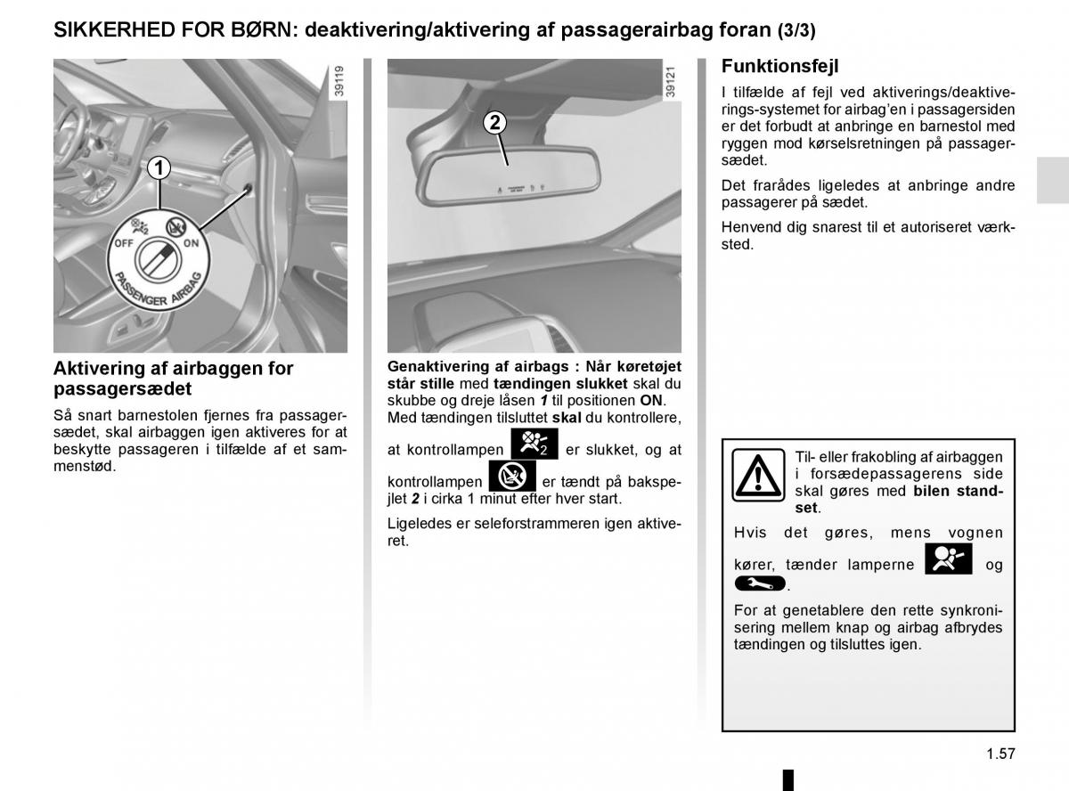 Renault Espace V 5 Bilens instruktionsbog / page 63