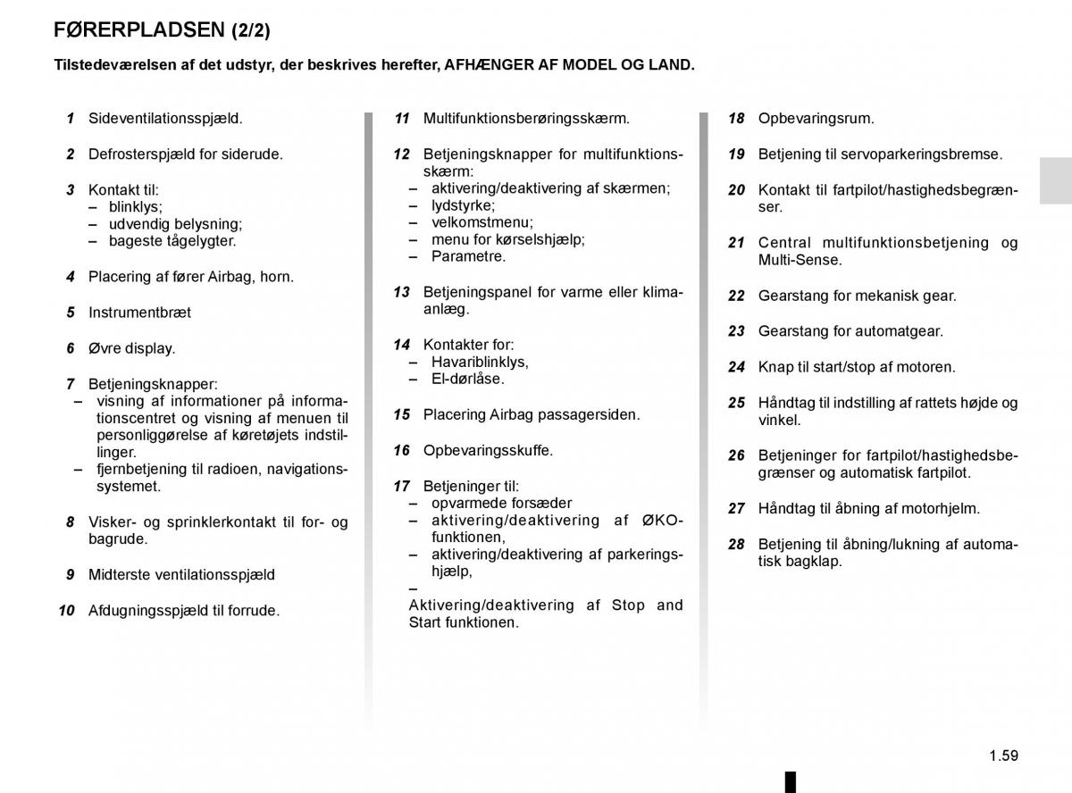 Renault Espace V 5 Bilens instruktionsbog / page 65