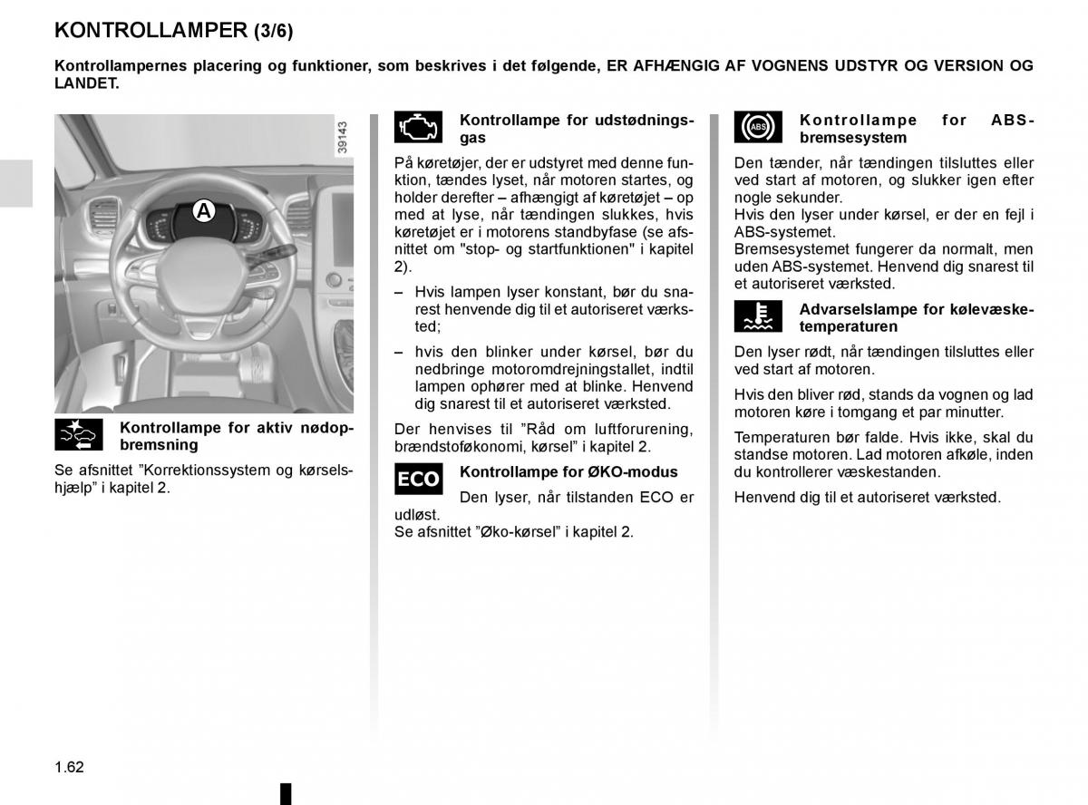 Renault Espace V 5 Bilens instruktionsbog / page 68