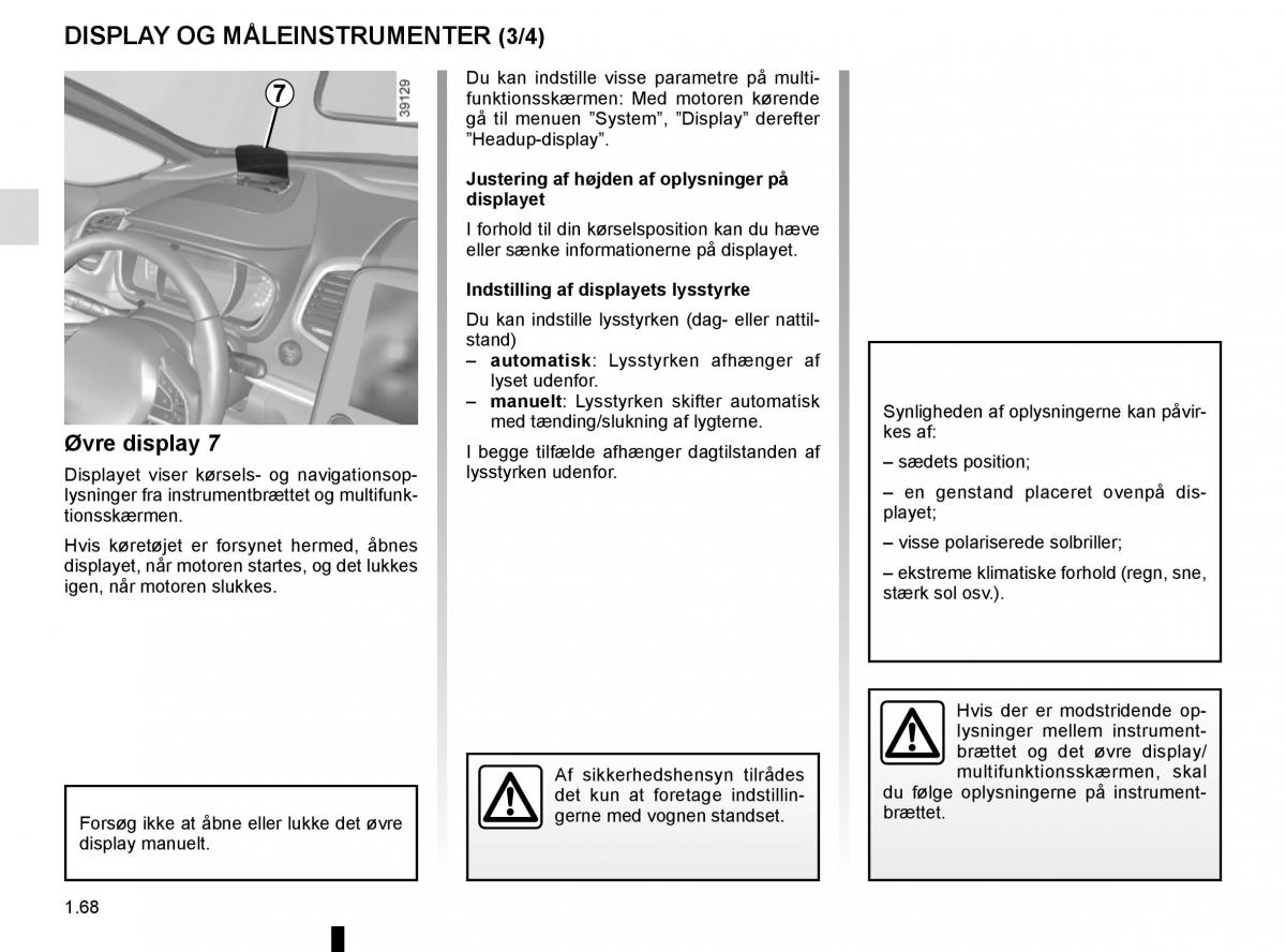 Renault Espace V 5 Bilens instruktionsbog / page 74