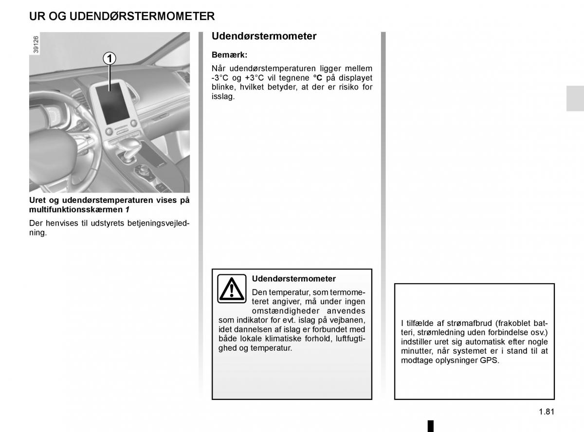 Renault Espace V 5 Bilens instruktionsbog / page 87