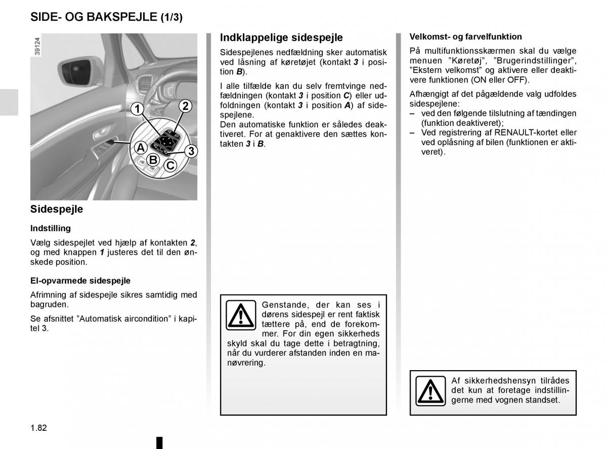 Renault Espace V 5 Bilens instruktionsbog / page 88