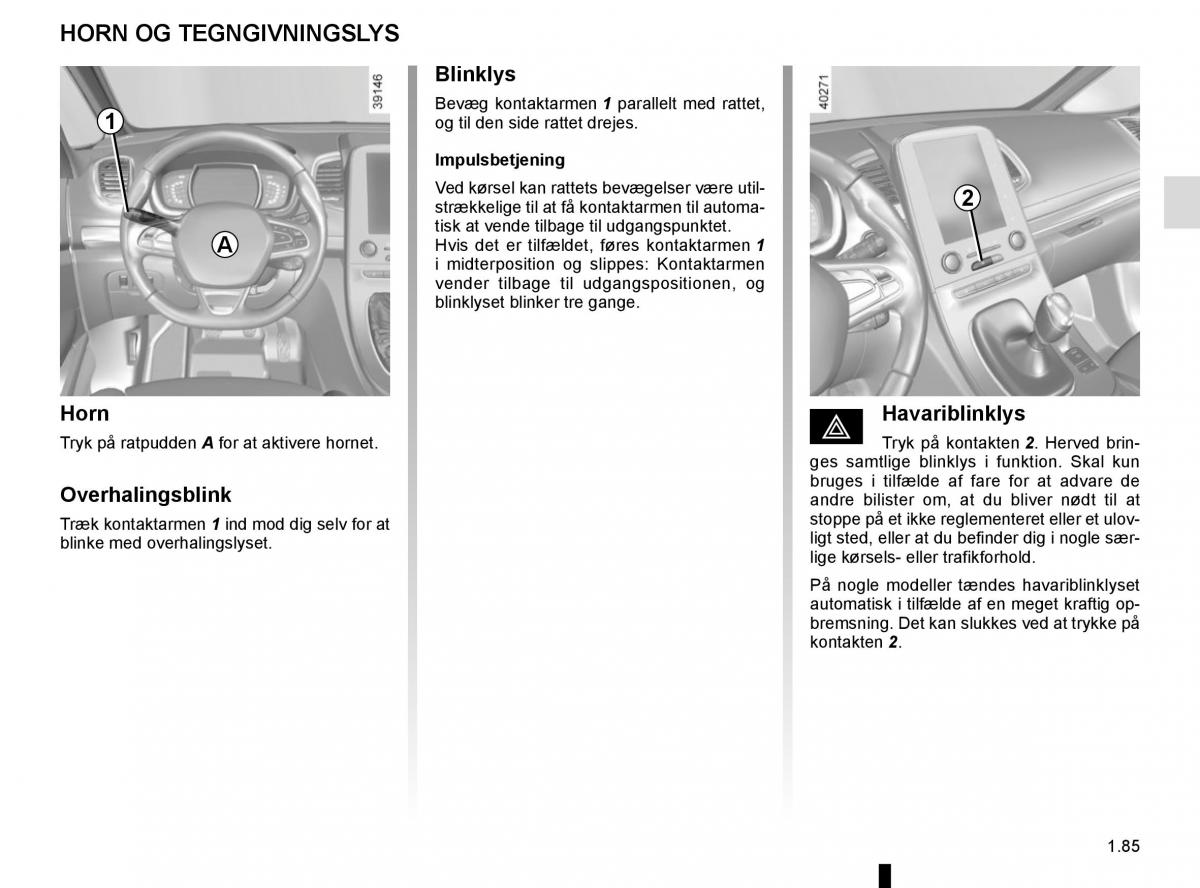 Renault Espace V 5 Bilens instruktionsbog / page 91