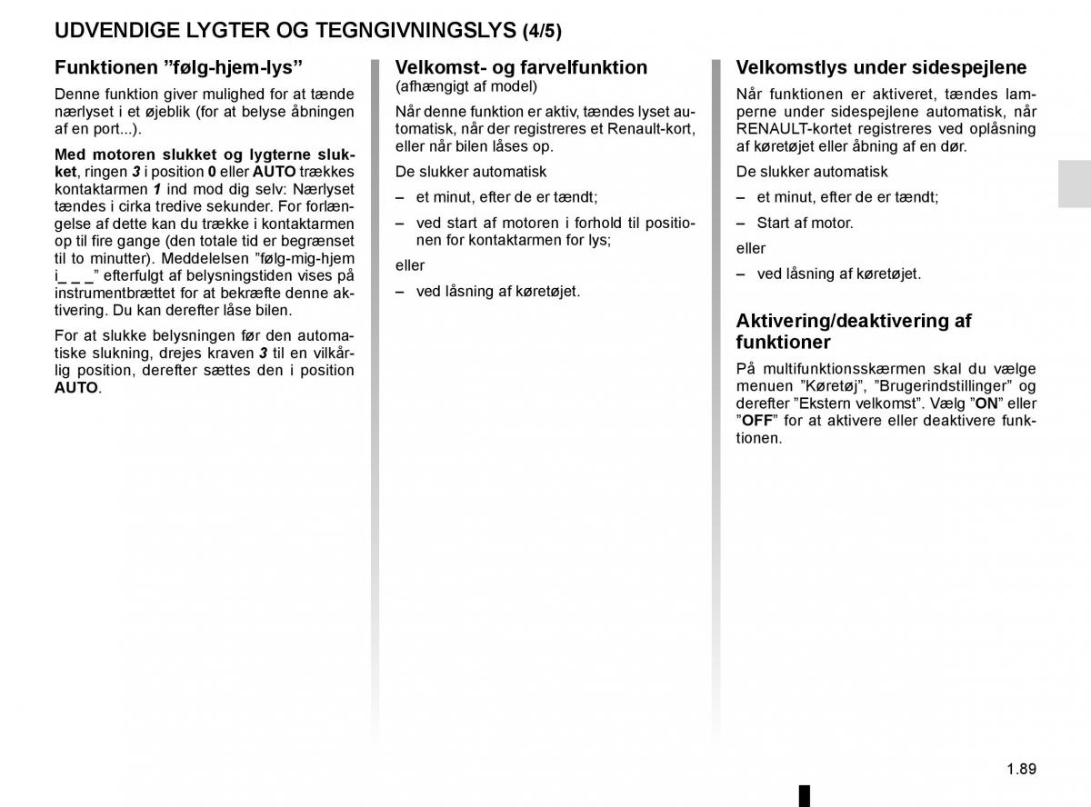 Renault Espace V 5 Bilens instruktionsbog / page 95