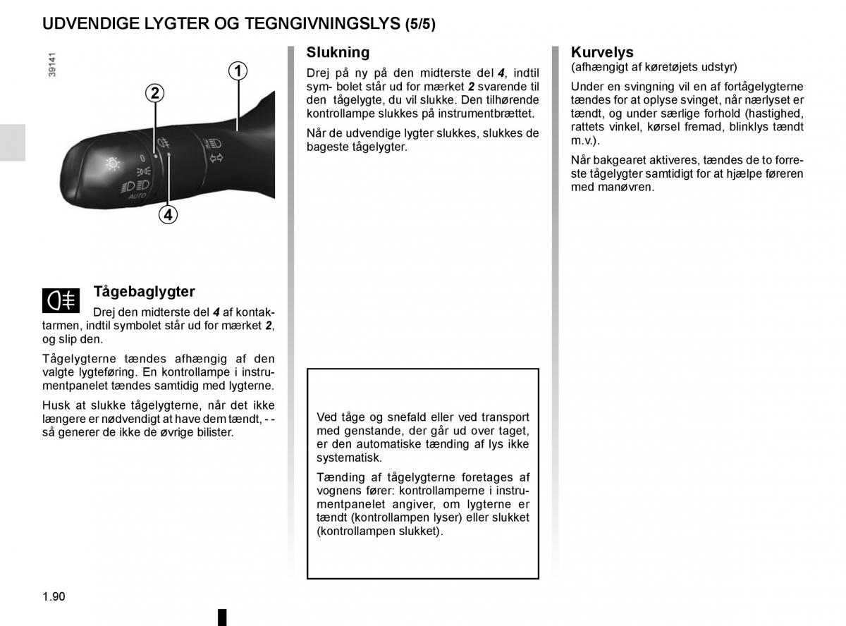 Renault Espace V 5 Bilens instruktionsbog / page 96