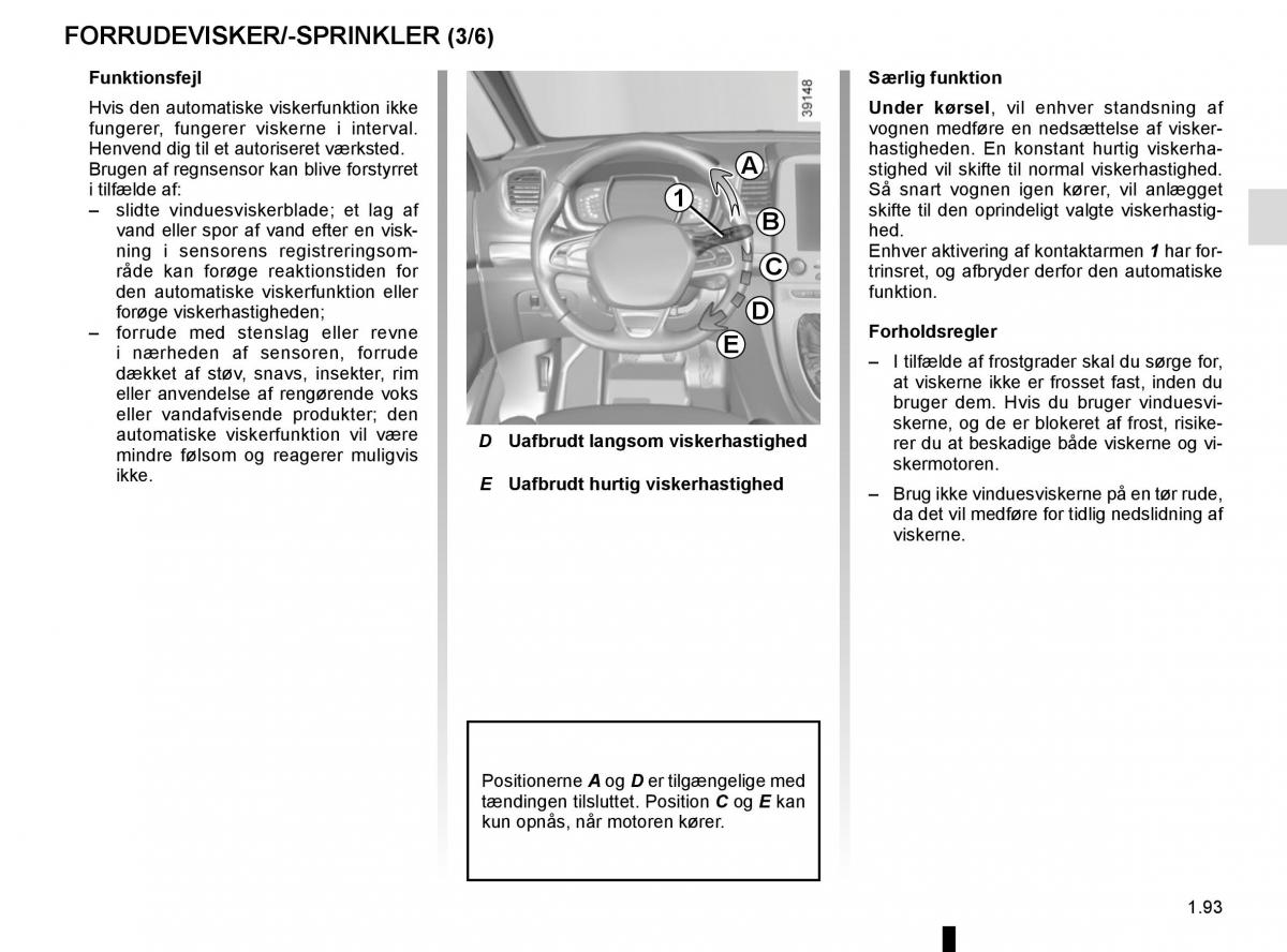 Renault Espace V 5 Bilens instruktionsbog / page 99