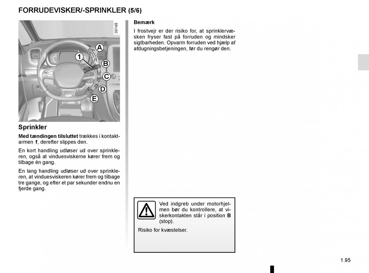 Renault Espace V 5 Bilens instruktionsbog / page 101