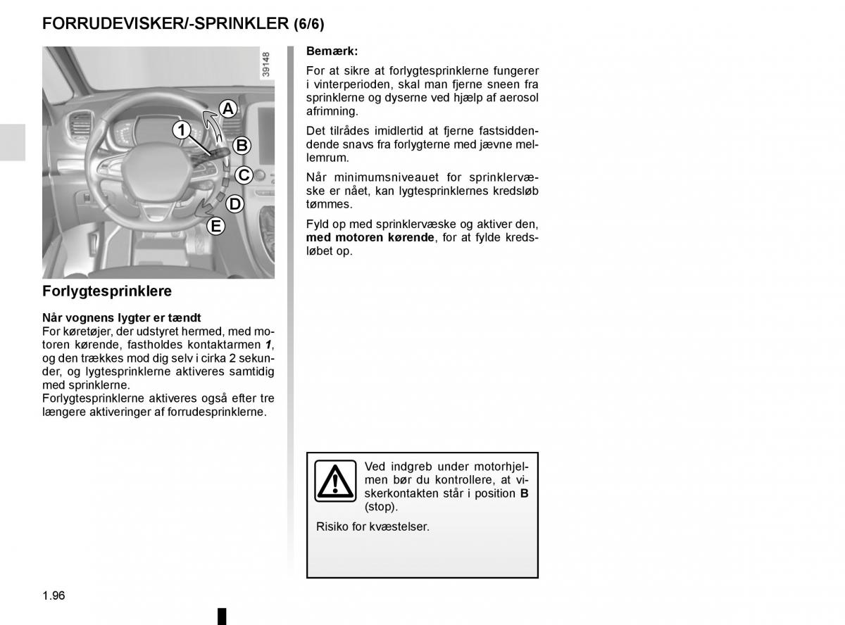 Renault Espace V 5 Bilens instruktionsbog / page 102