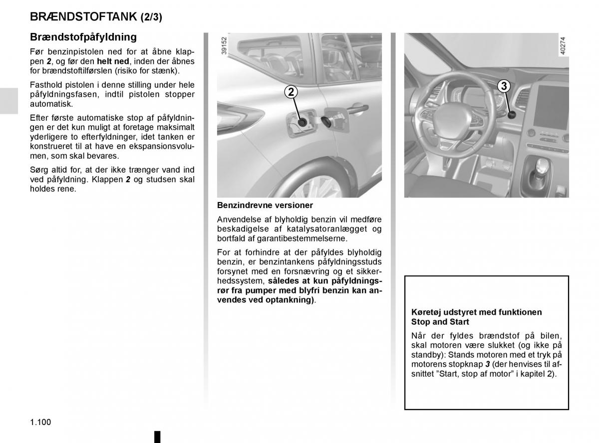 Renault Espace V 5 Bilens instruktionsbog / page 106